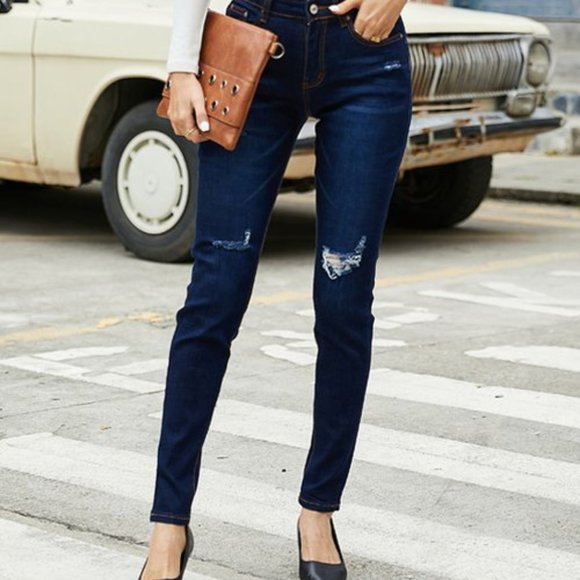 Pantalon _ Dark Denim Skinny  SZ M - Picture 1 of 3